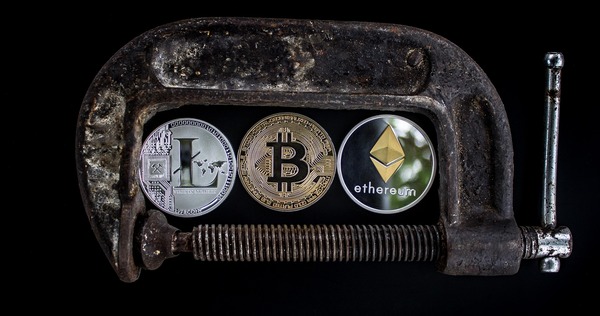 Cryptocurrency network visualization representing digital asset exchange